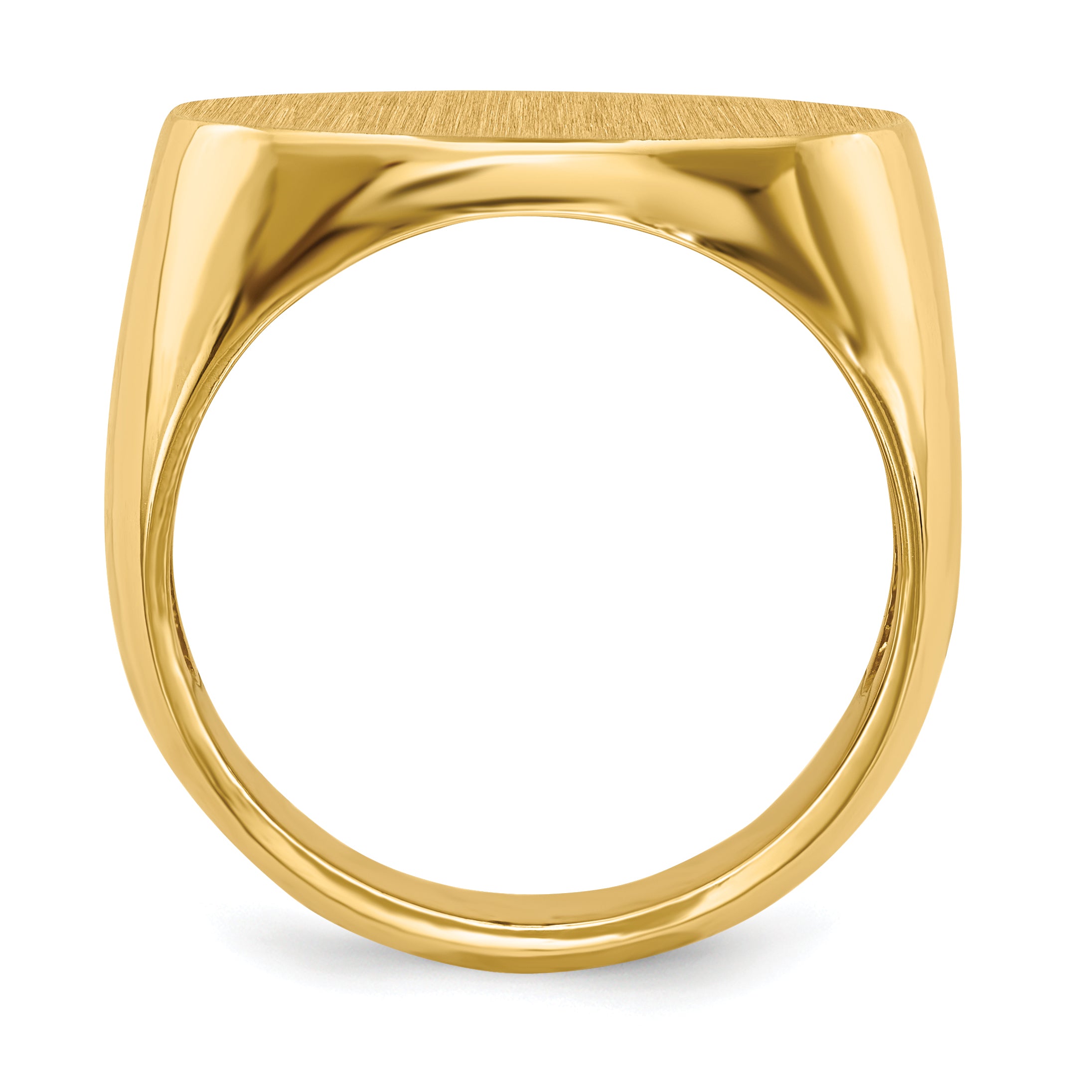 14k 14.0x20.5mm Open Back Men's Signet Ring Secondary image