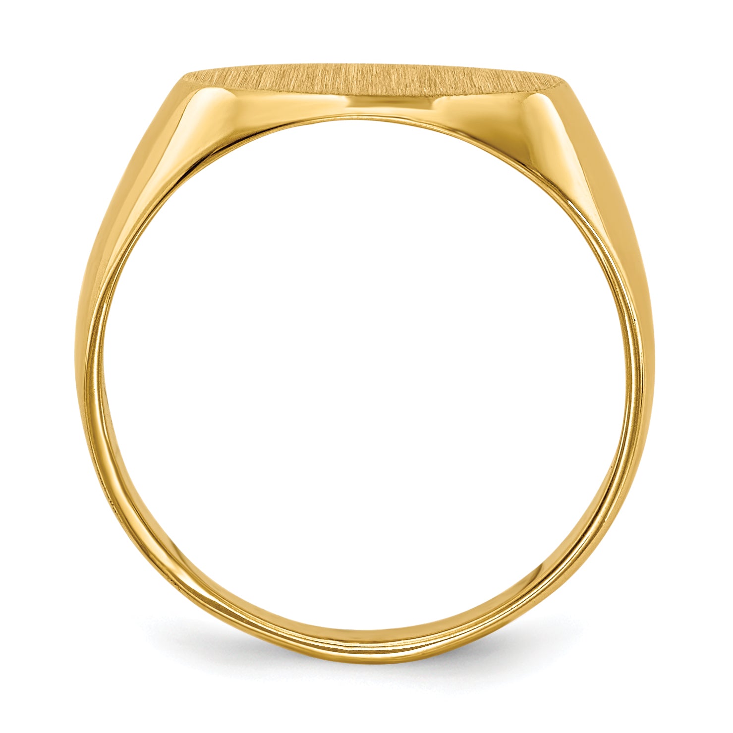 14k 11.0x7.5mm Closed Back Child's Signet Ring Secondary image