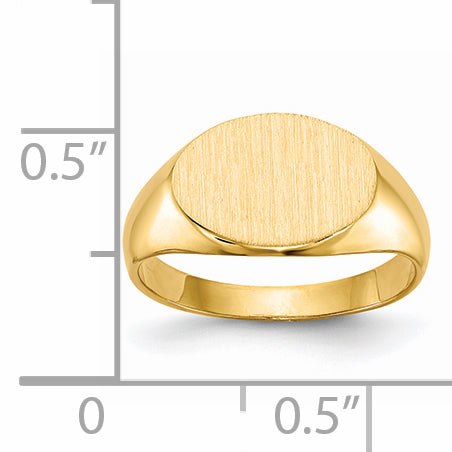 14k 11.0x7.5mm Closed Back Child's Signet Ring