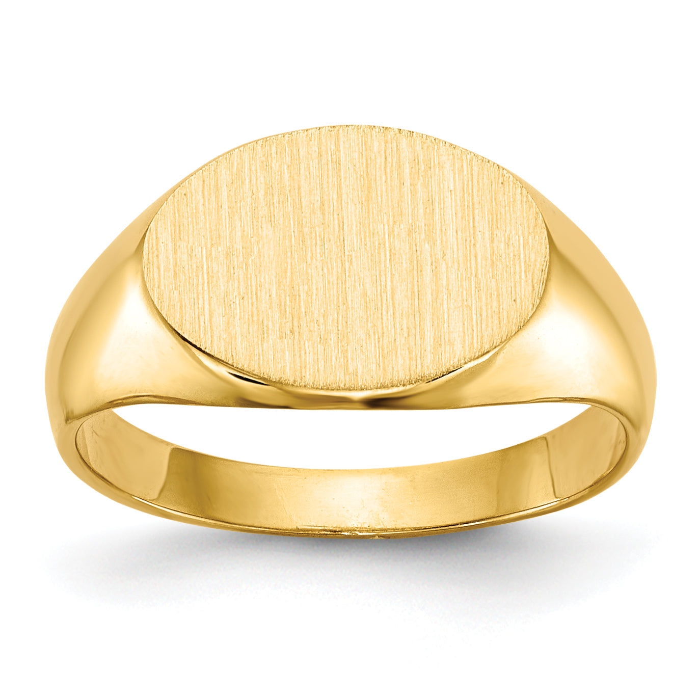 14k 11.0x7.5mm Closed Back Child's Signet Ring Main image