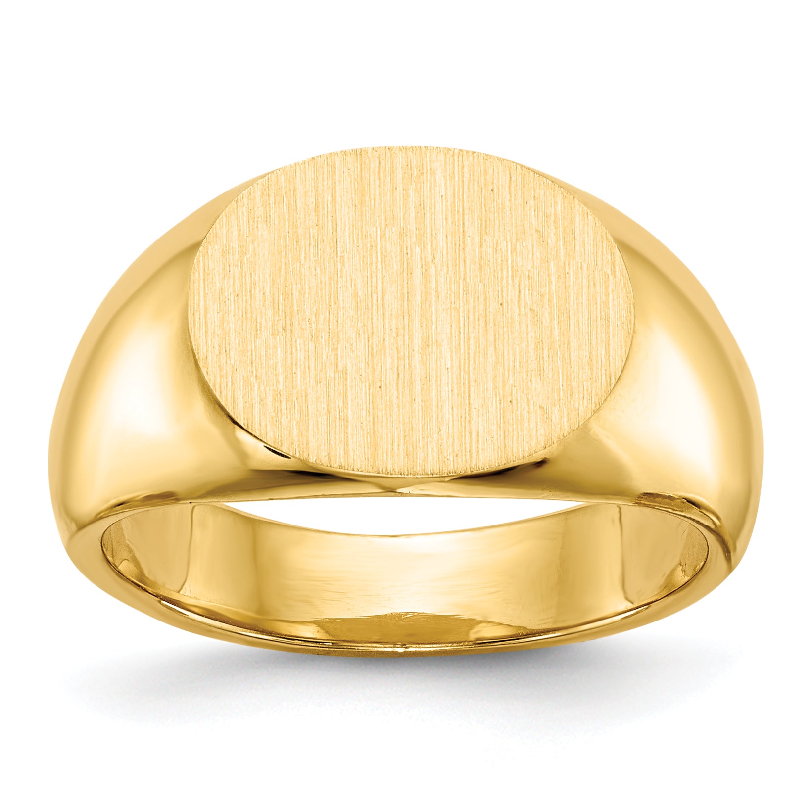 14k 9.5x12.5mm Closed Back Signet Ring Main image