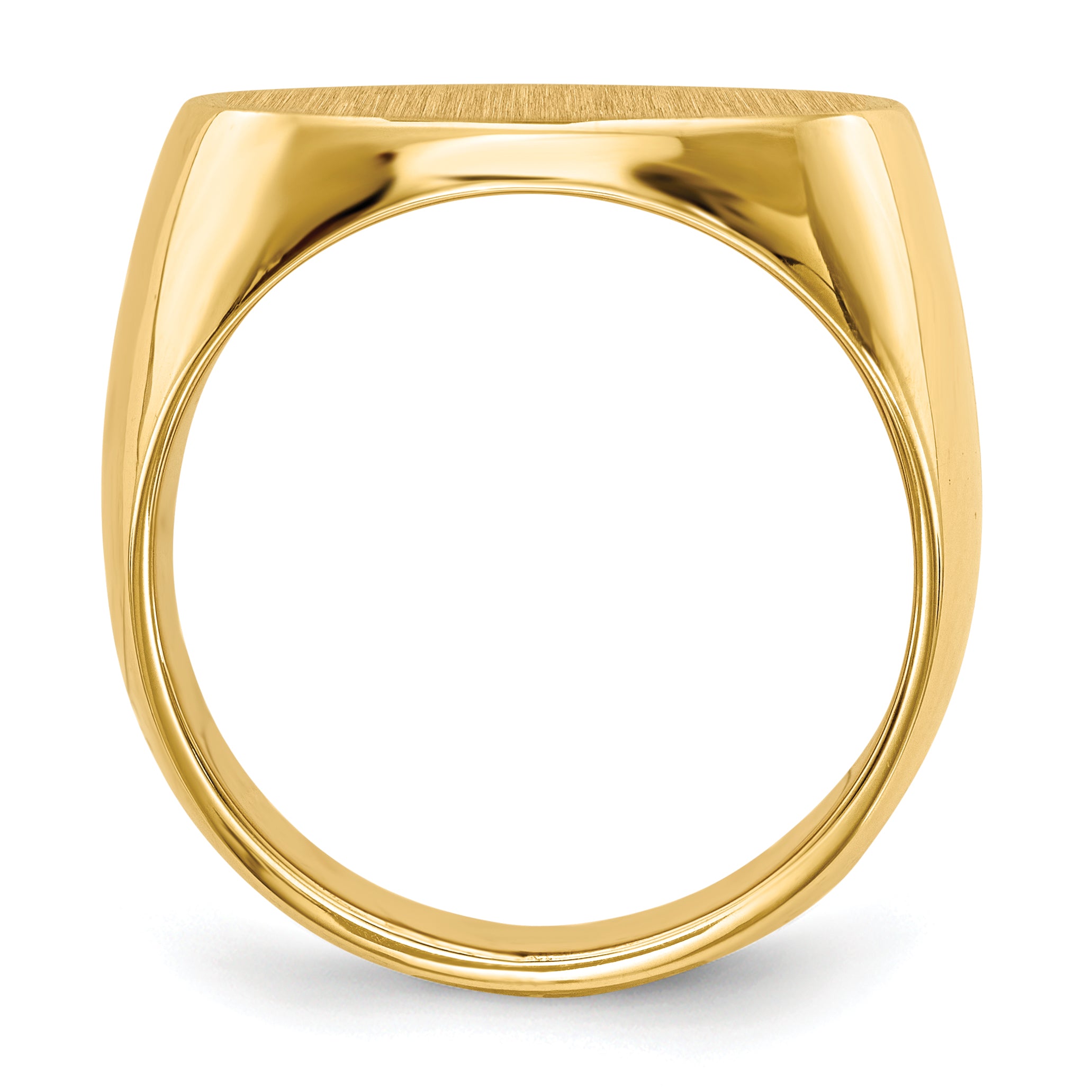 14k 13.0x19.0mm Closed Back Men's Signet Ring Secondary image