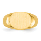 14k 9.5x12.5mm Open Back Signet Ring