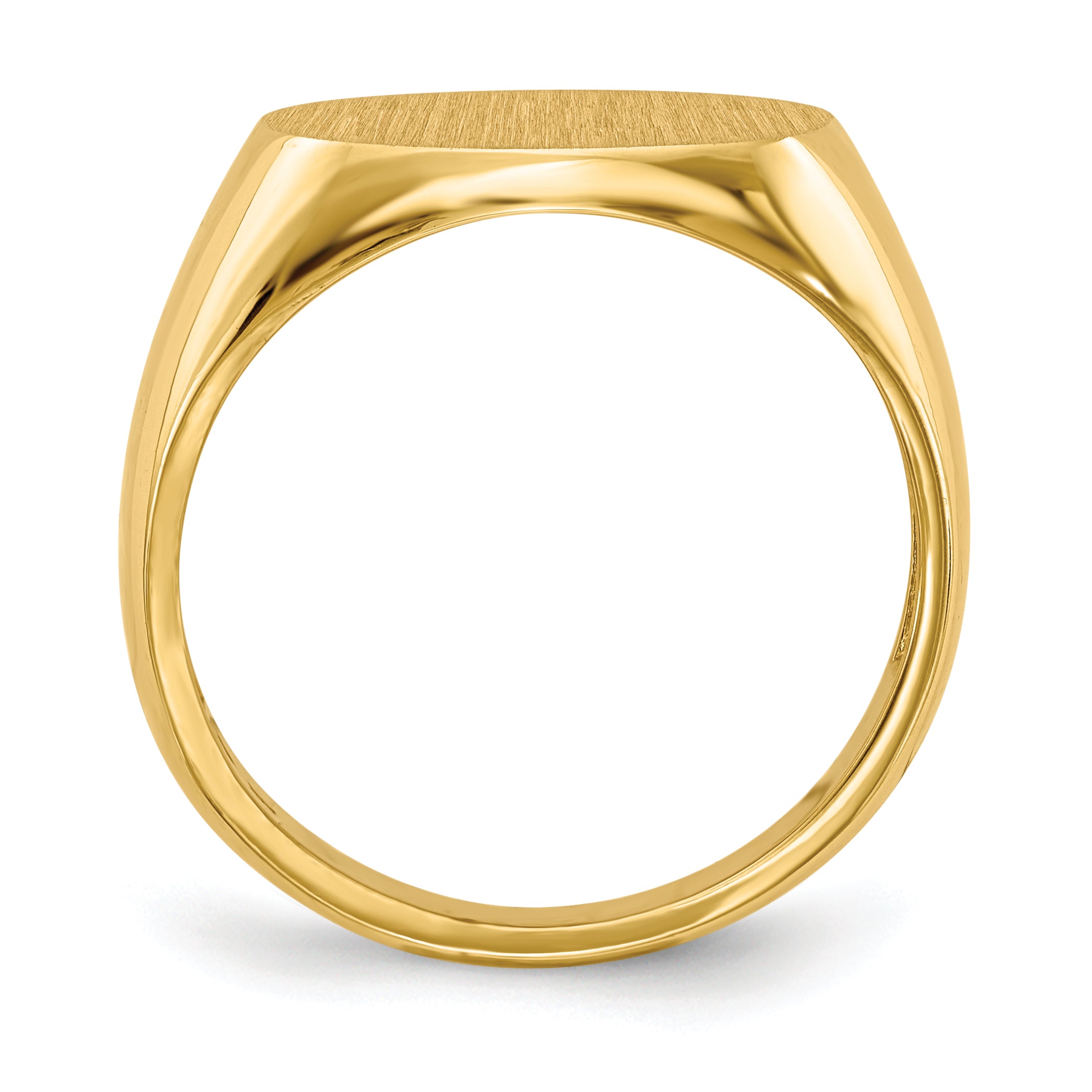 14k 12.0x16.0mm Open Back Mens Signet Ring Secondary image