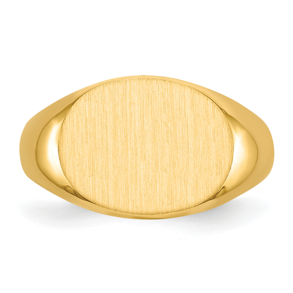 14k 12.0x16.0mm Open Back Mens Signet Ring