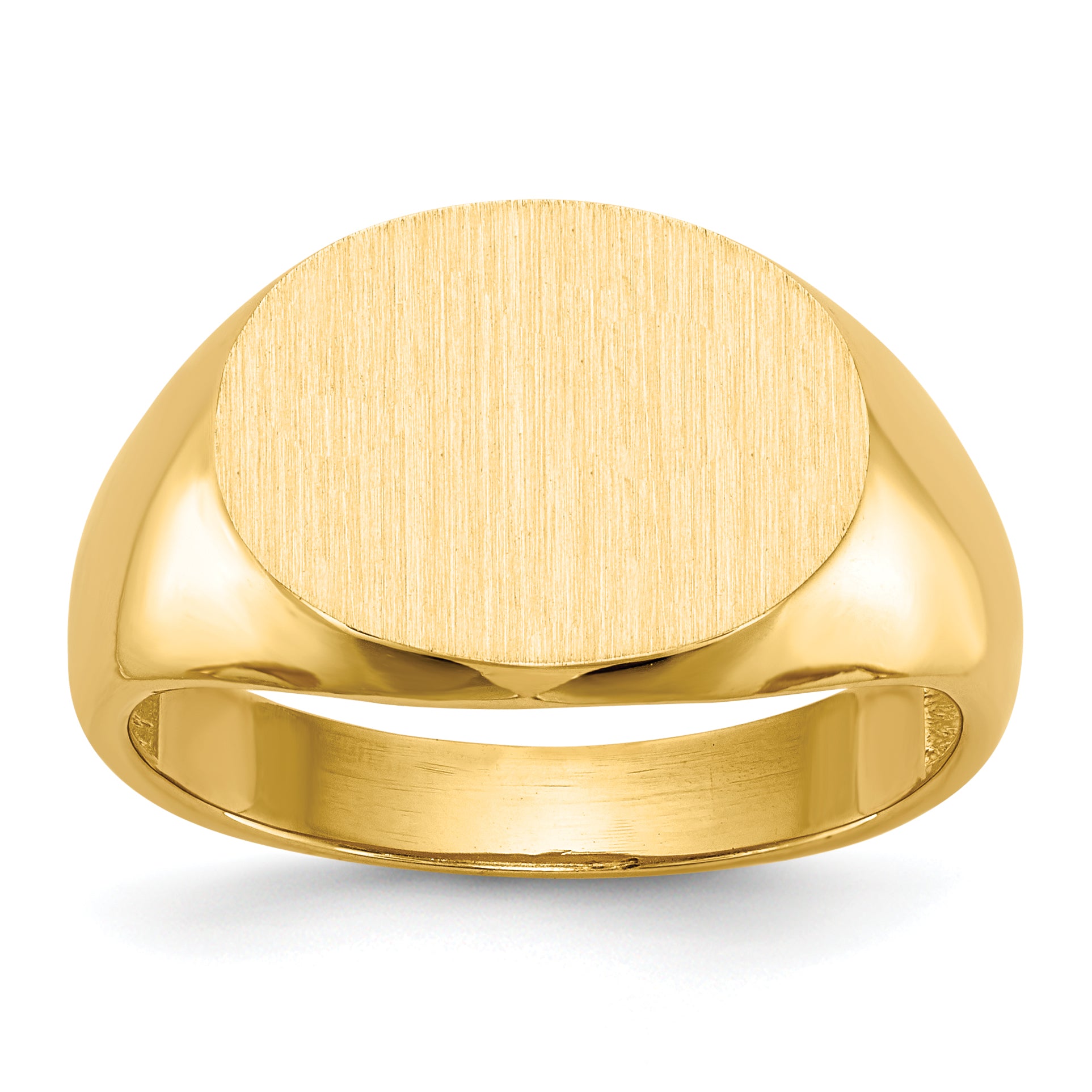 14k 12.0x16.0mm Open Back Mens Signet Ring Main image
