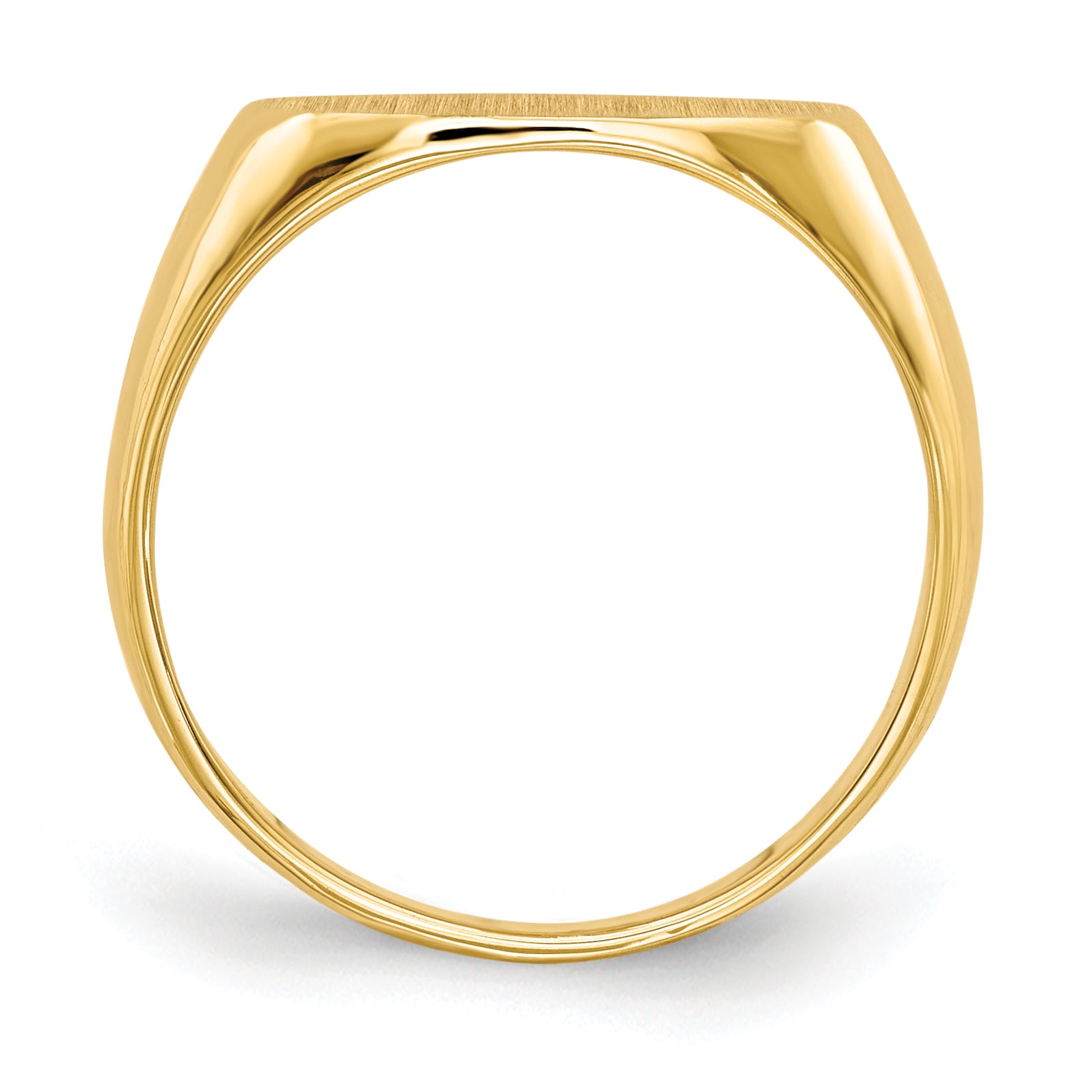 14k 7.0x13.0mm Closed Back Signet Ring Secondary image