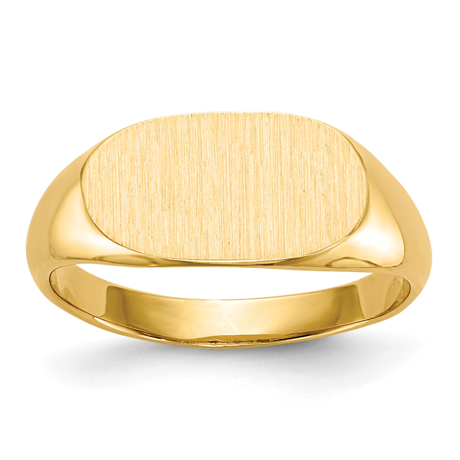 14k 7.0x13.0mm Closed Back Signet Ring Main image