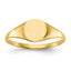 14k 6.5x7.5mm Closed Back Signet Ring