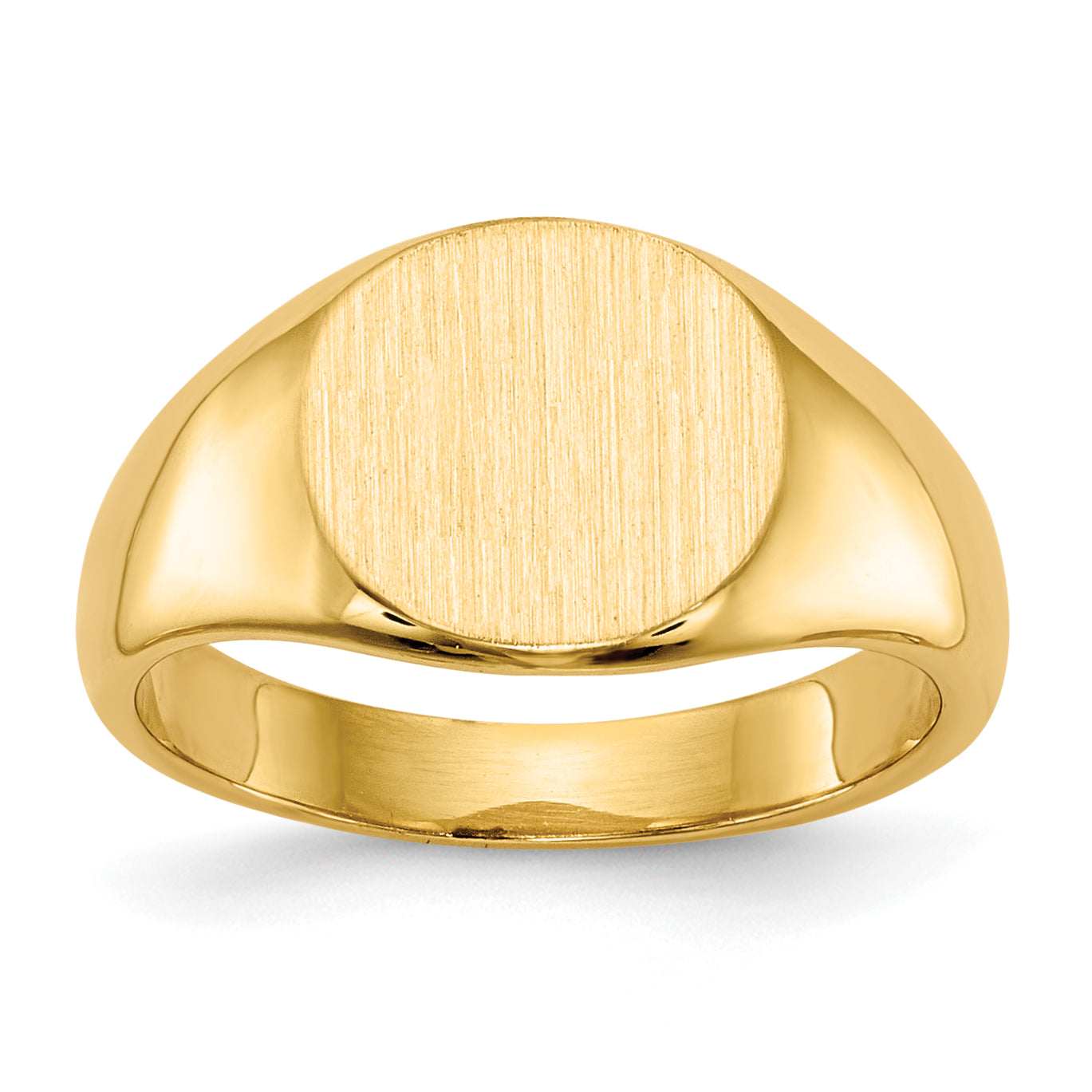 14k 8.5x8.5mm Closed Back Child's Signet Ring Main image