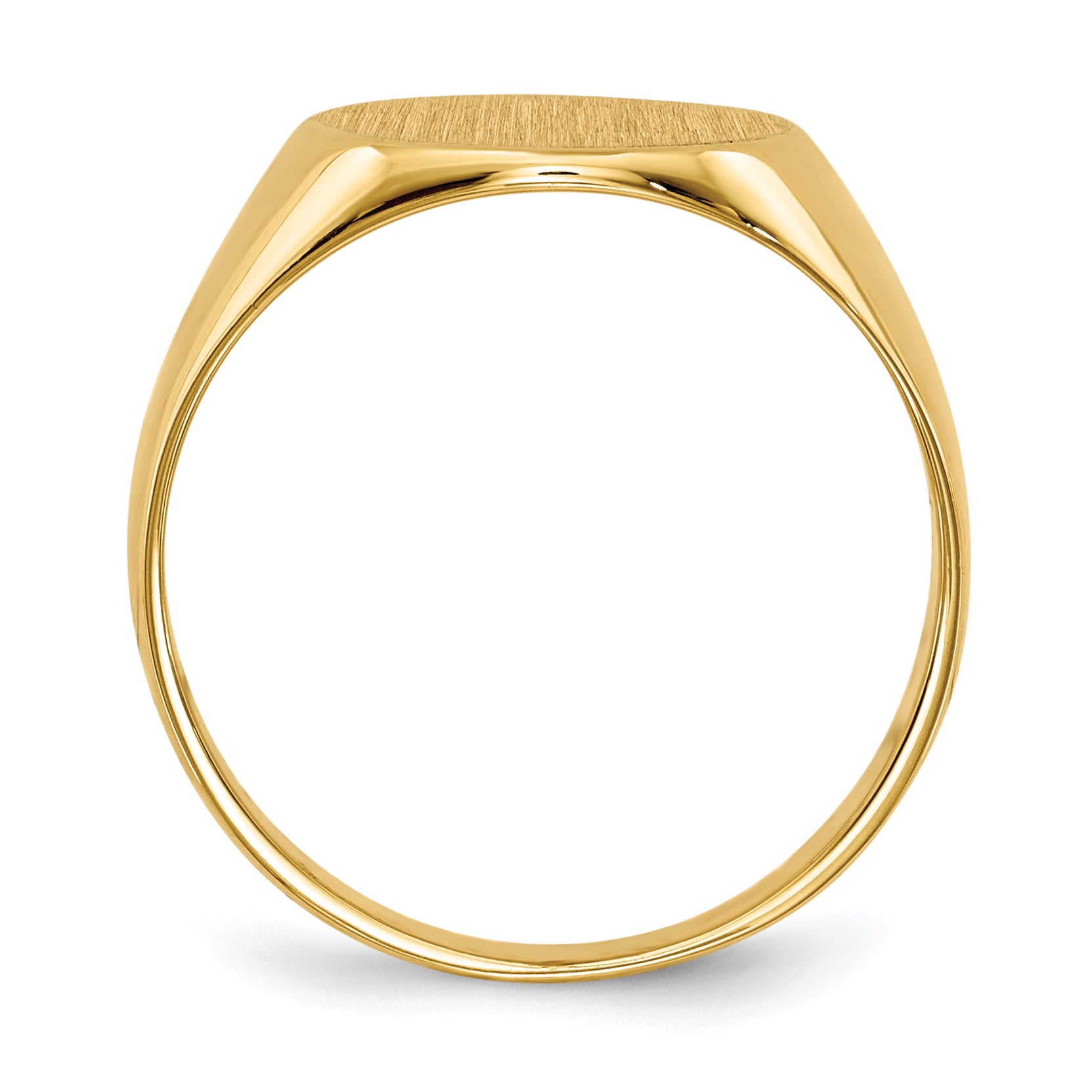 14k 10.5x11.0mm Closed Back Signet Ring Secondary image