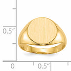 14k 11.5x12.0mm Closed Back Signet Ring