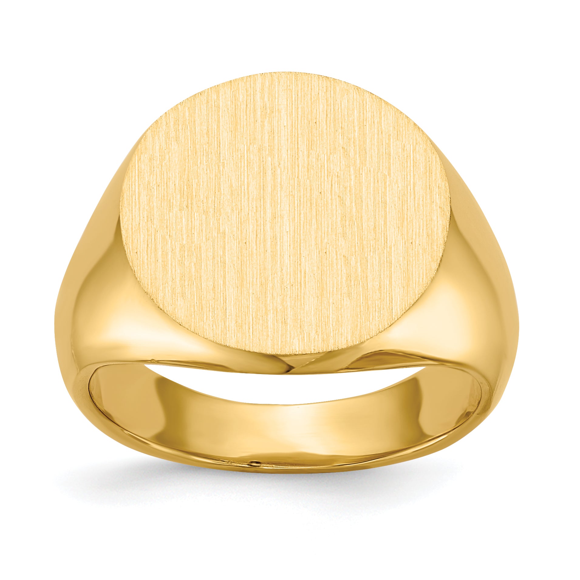 14k 15.0x15.5mm Closed Back Signet Ring Secondary image