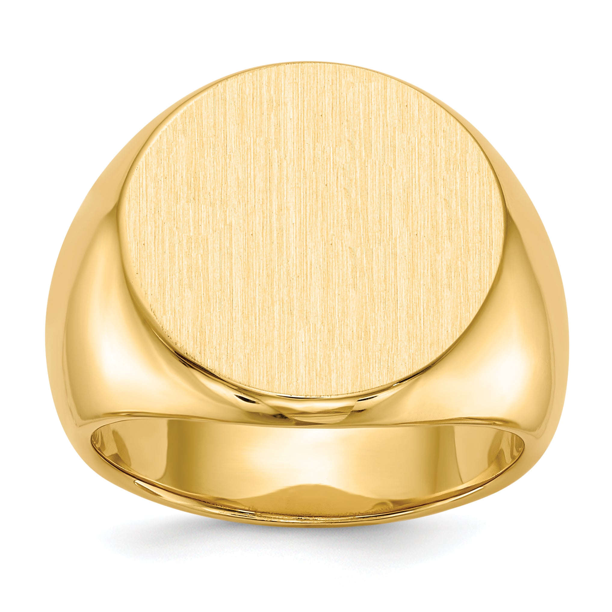 14k 18.0x18.0mm Closed Back Men's Signet Ring Main image