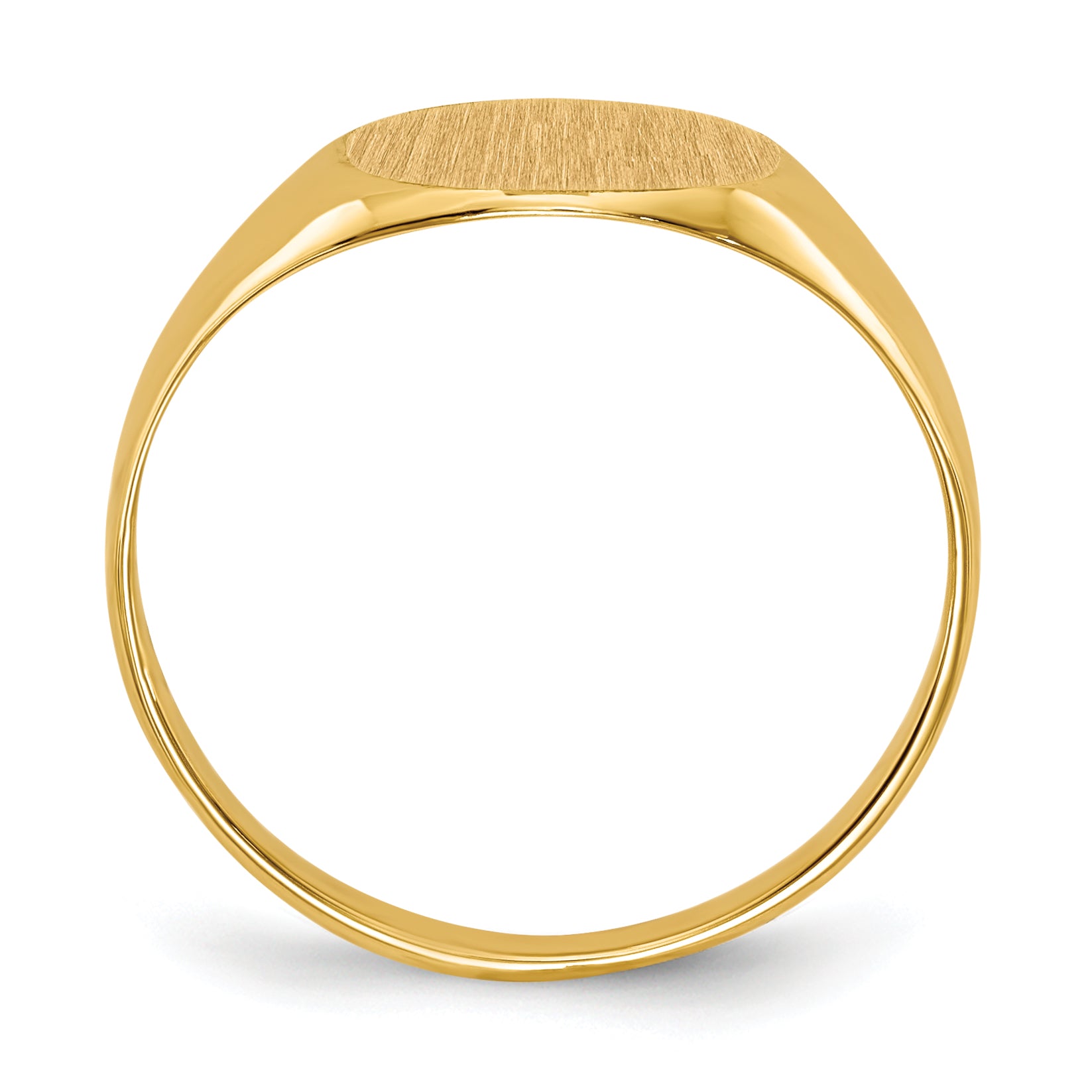 14k 8.5x9.5mm Open Back Signet Ring Secondary image