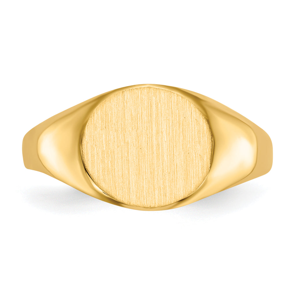 14k 8.5x9.5mm Open Back Signet Ring
