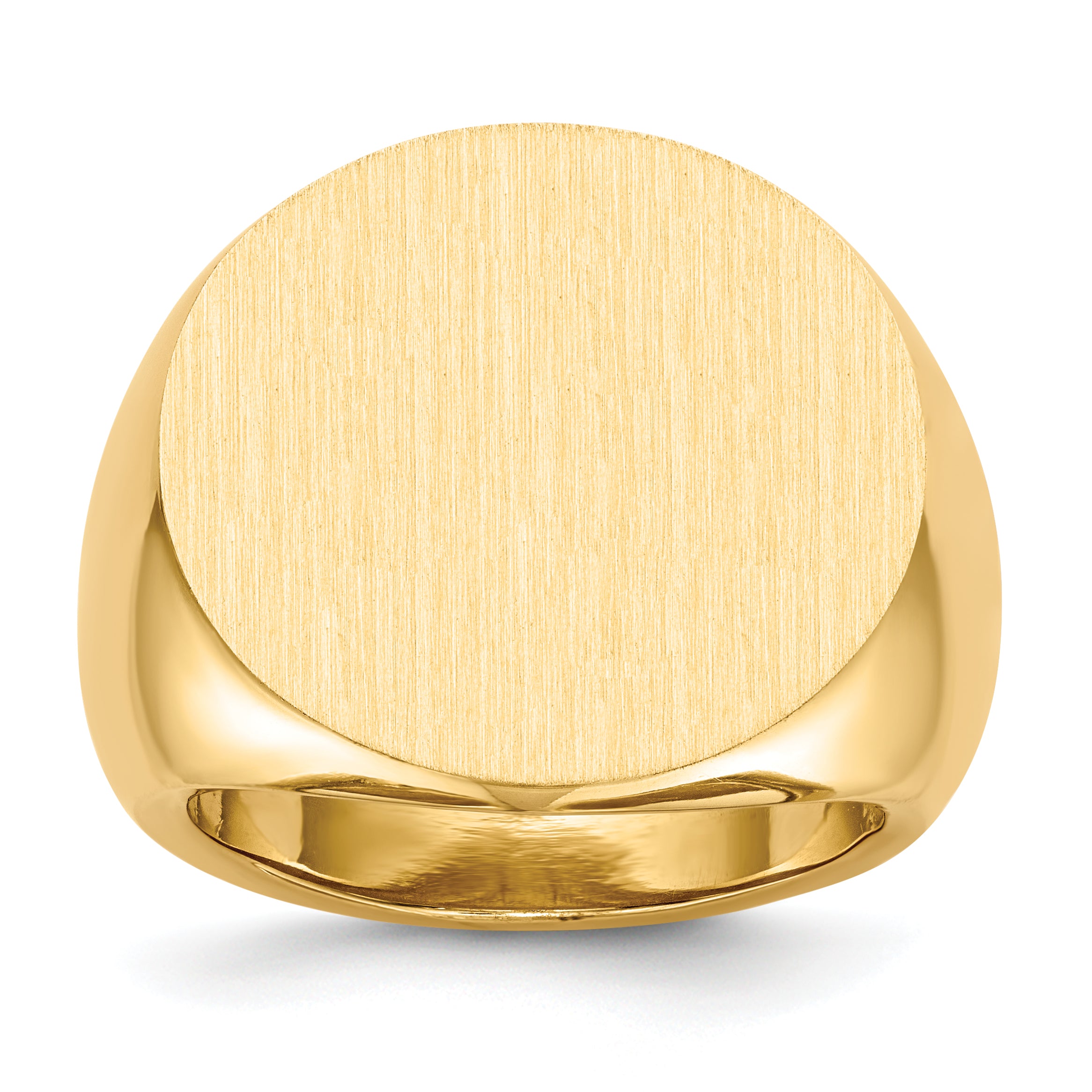 14k 21.0x21.5mm Open Back Mens Signet Ring Main image