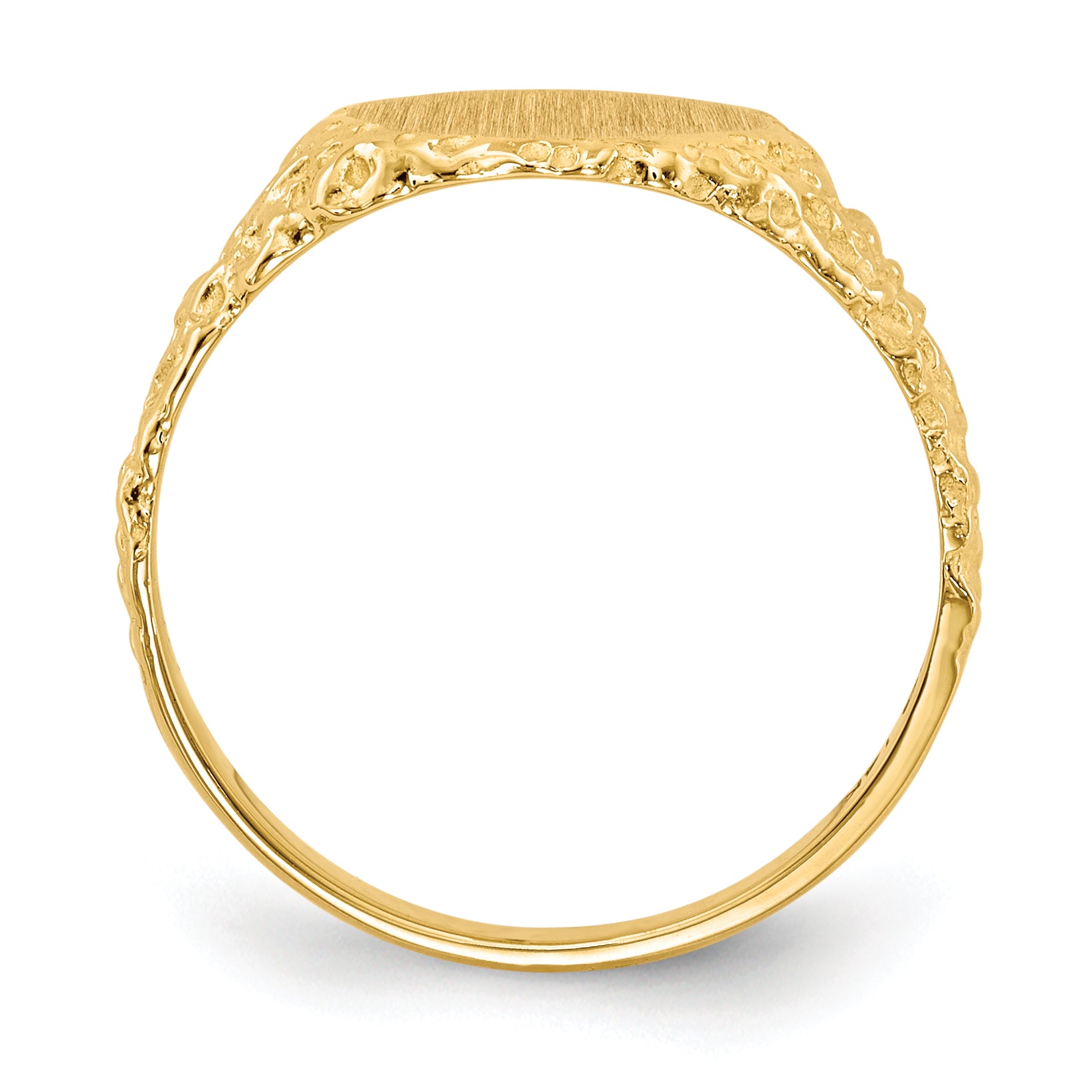 14k 9.5x8.5mm Closed Back Signet Ring Secondary image