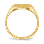 14k 12.5x13.5mm Closed Back Men's Signet Ring