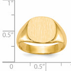 14k 12.5x13.5mm Closed Back Men's Signet Ring