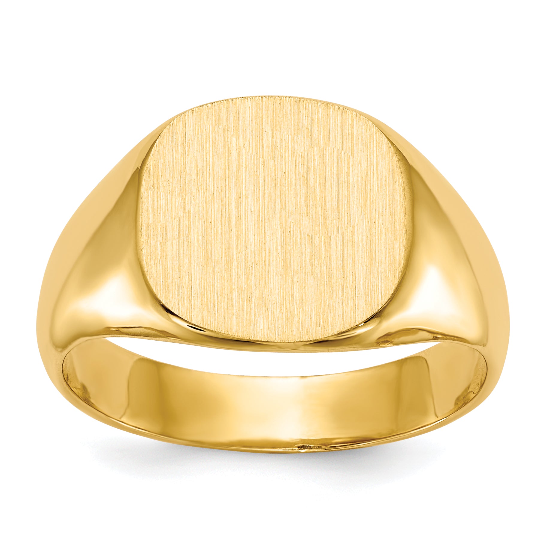 14k 12.5x13.5mm Closed Back Men's Signet Ring Main image