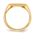 14k 15.5x15.0mm Open Back Men's Signet Ring
