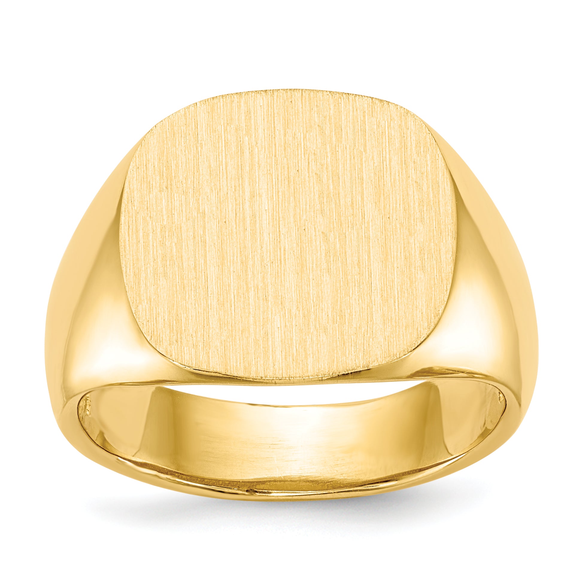 14k 15.5x15.0mm Open Back Men's Signet Ring Main image