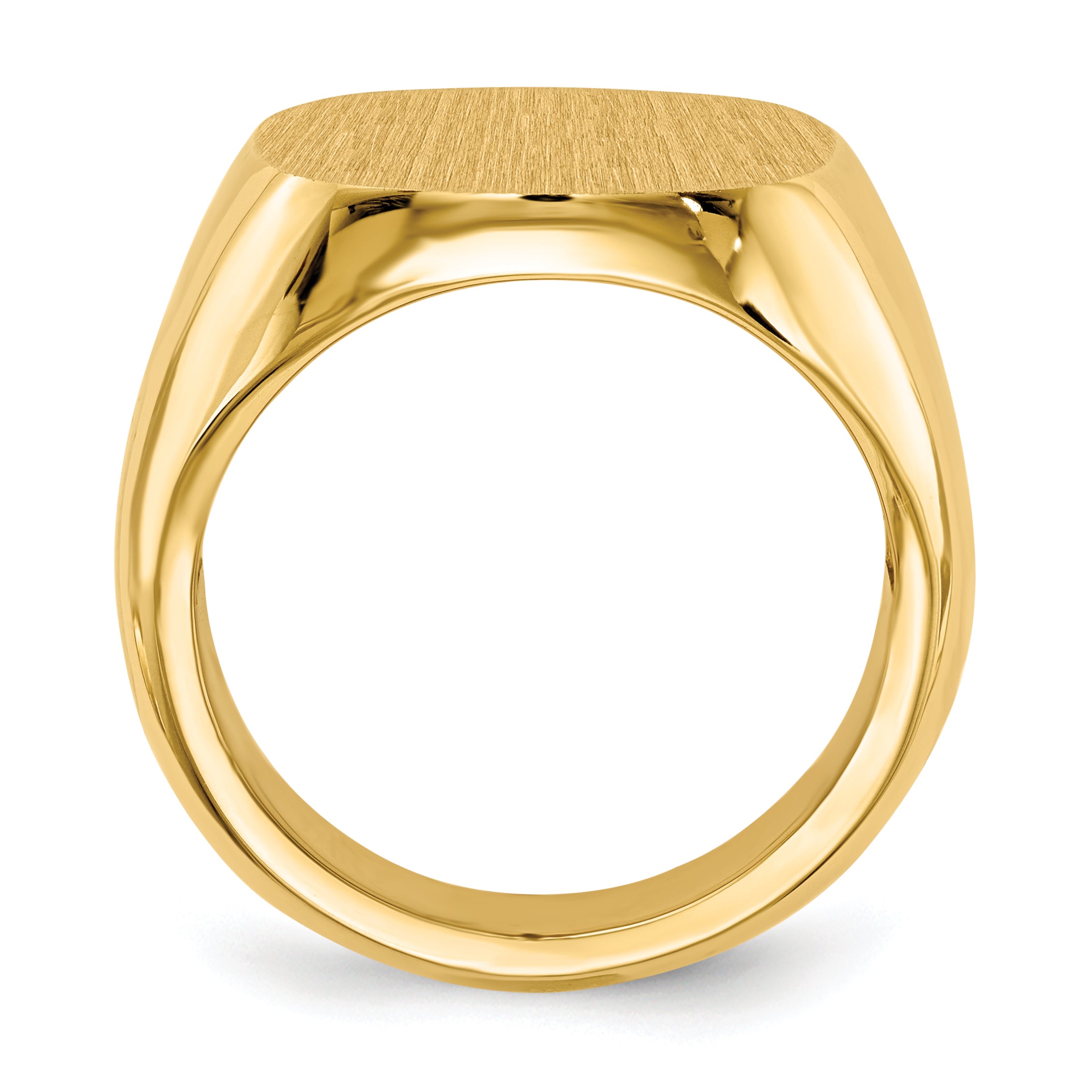 14k 17.0x17.0mm Open Back Mens Signet Ring Secondary image