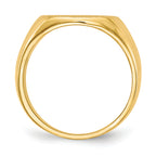 14k 15.5x14.0mm Closed Back Men's Signet Ring