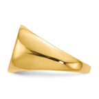 14k 15.5x14.0mm Closed Back Men's Signet Ring