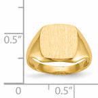 14k 10.0x10.0mm Open Back Signet Ring