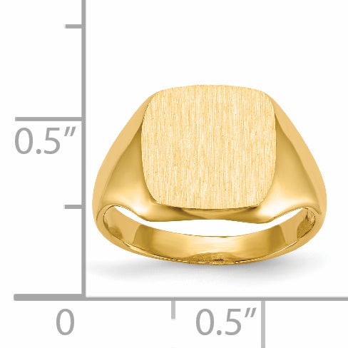 14k 10.0x10.0mm Open Back Signet Ring