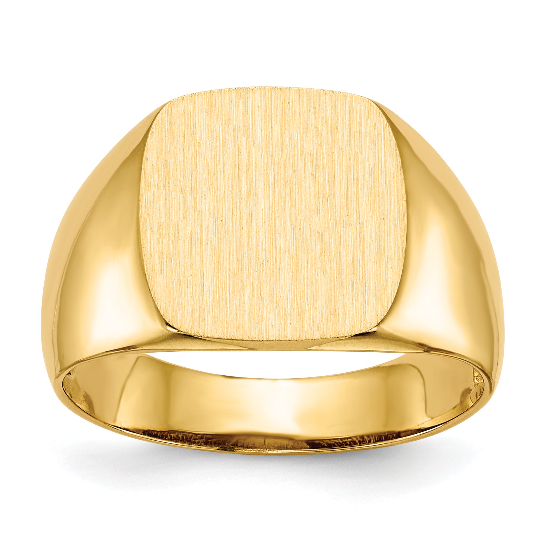 14k 12.5x12.5mm Open Back Men's Signet Ring Main image