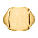 14k 14.5x13.0mm Closed Back Mens Signet Ring