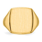 14k 14.5x13.0mm Open Back Mens Signet Ring