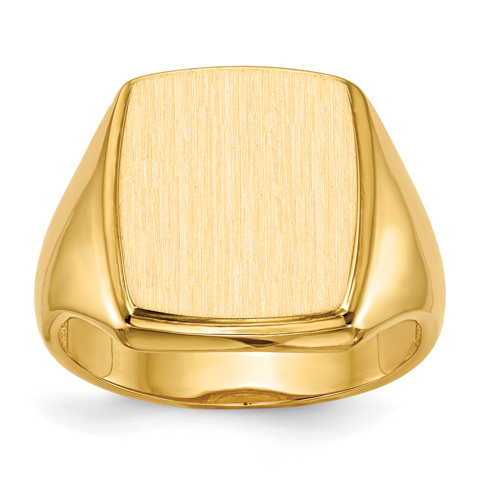 14k 14.5x13.0mm Open Back Mens Signet Ring Main image