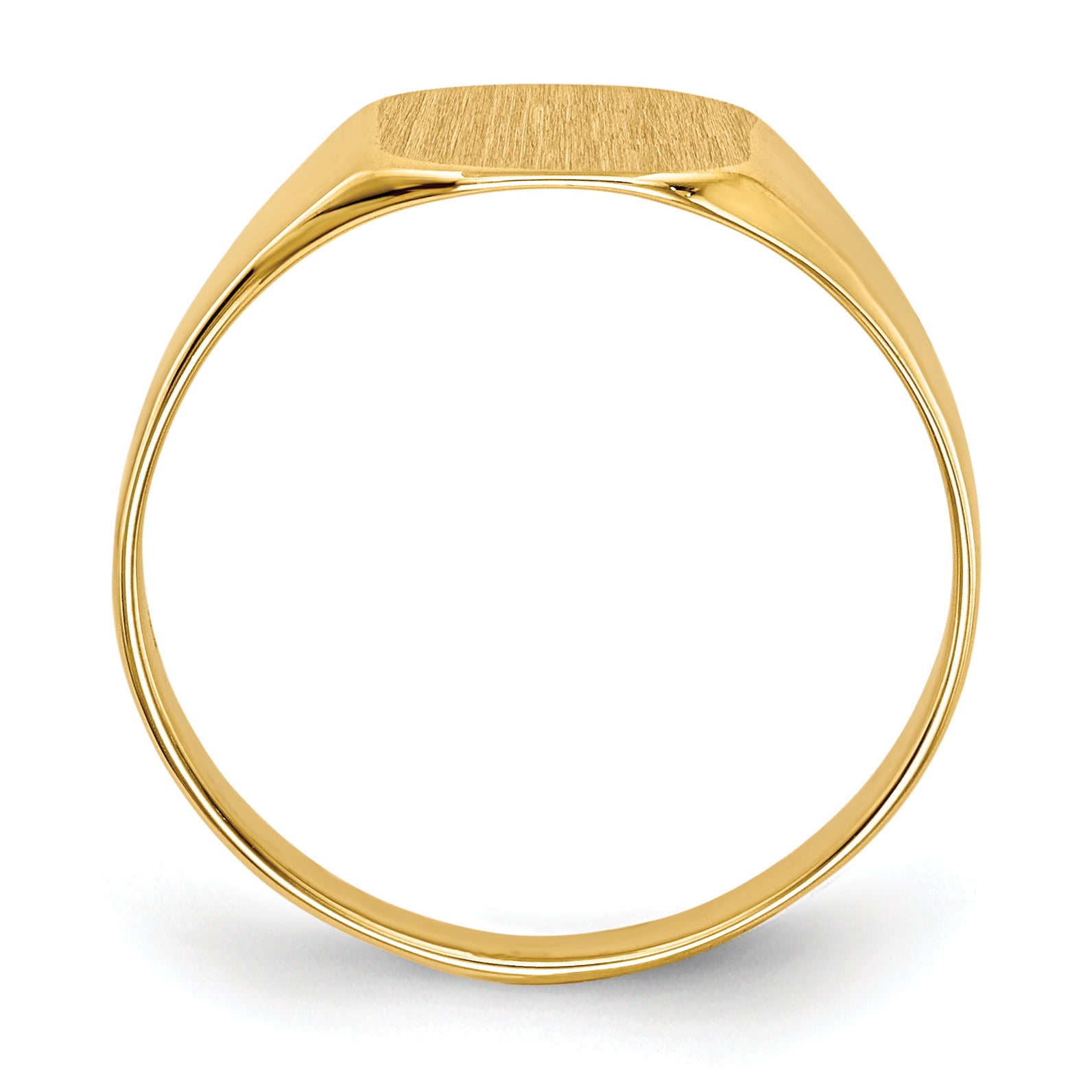 14k 8.5x8.5mm Closed Back Signet Ring Secondary image