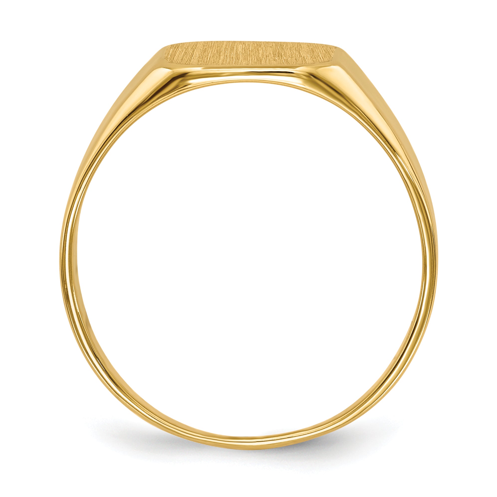 14k 11.0x11.0mm Closed Back Mens Signet Ring Secondary image