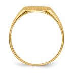 14k 11.0x11.0mm Closed Back Mens Signet Ring