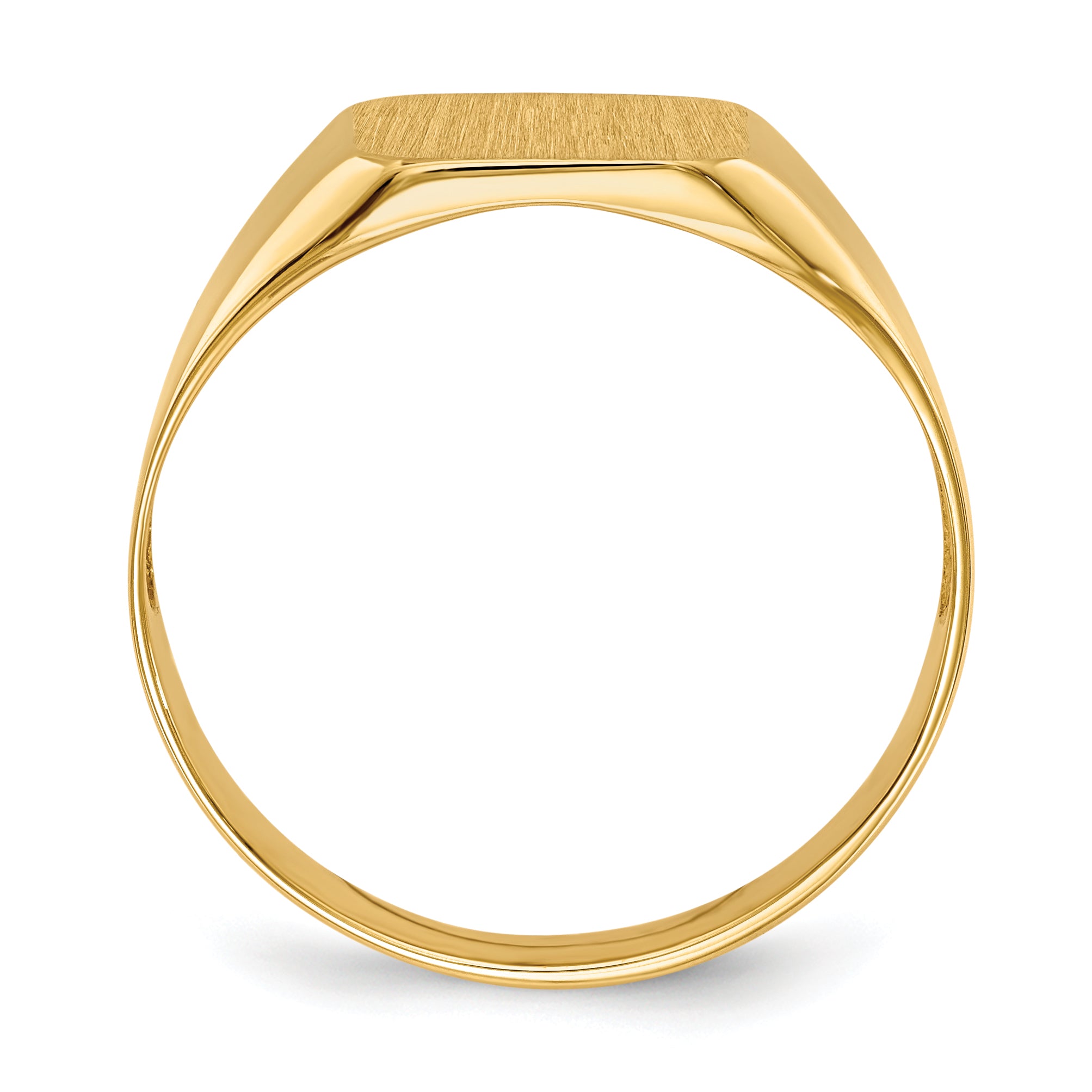 14k 11.0x11.0mm Open Back Mens Signet Ring Secondary image