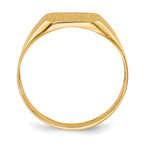 14k 11.0x11.0mm Open Back Mens Signet Ring