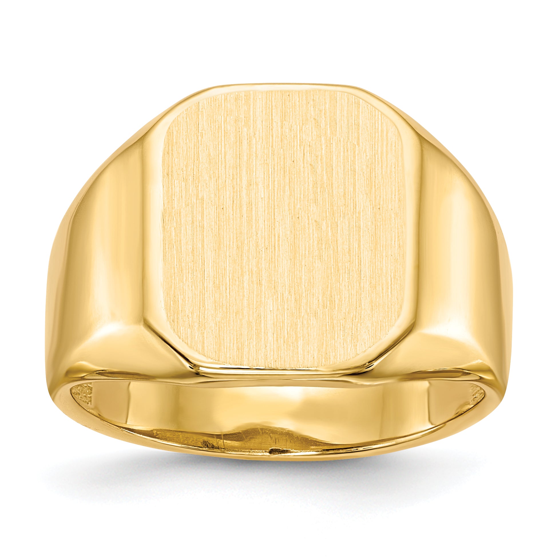 14k 15.5x13.0mm Open Back Mens Signet Ring Main image
