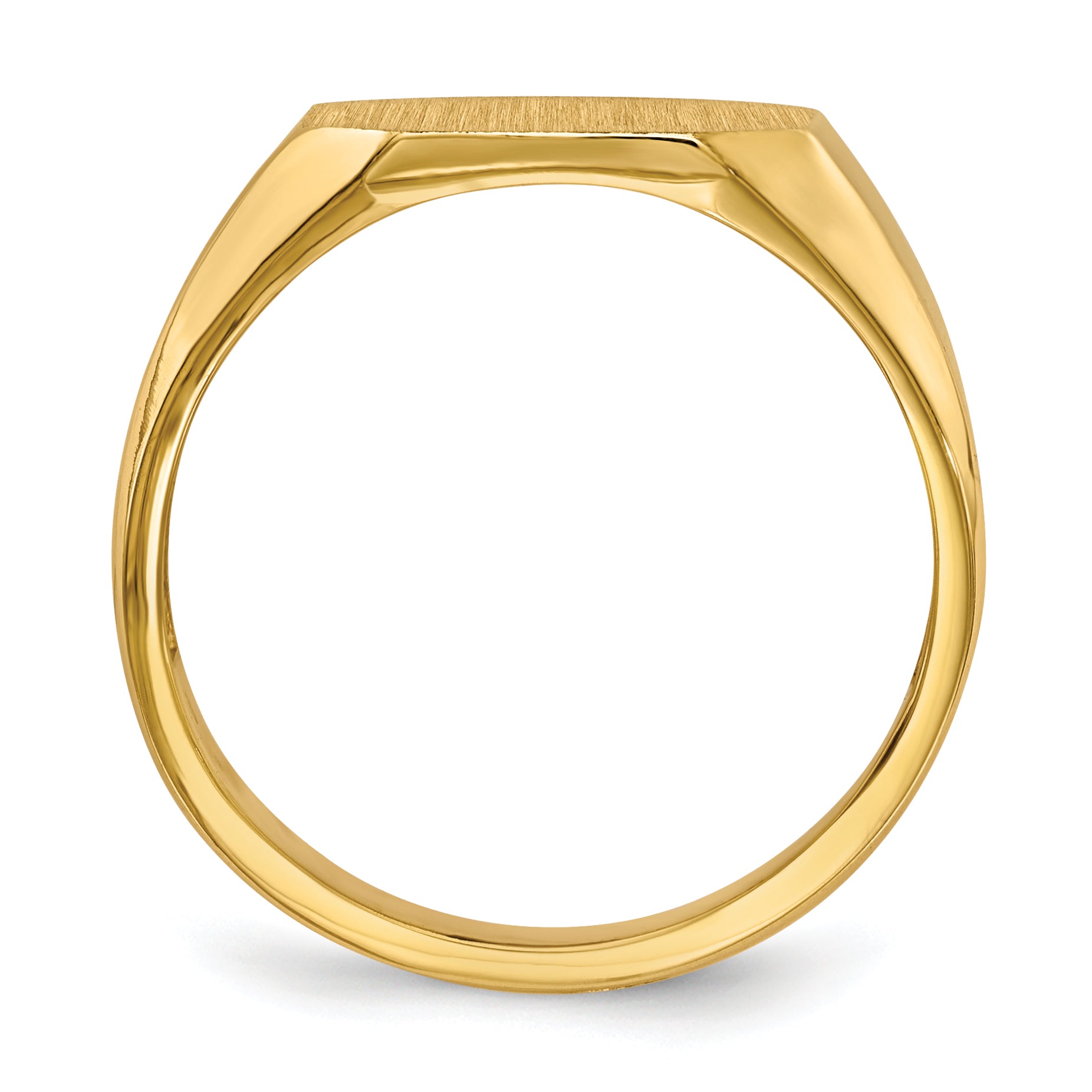 14k 12.5x11.0mm Open Back Signet Ring Secondary image