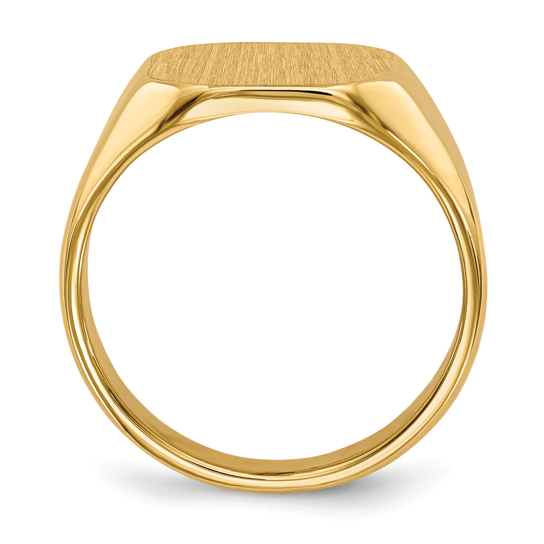 14k 12.5x11.0mm Closed Back Signet Ring Secondary image