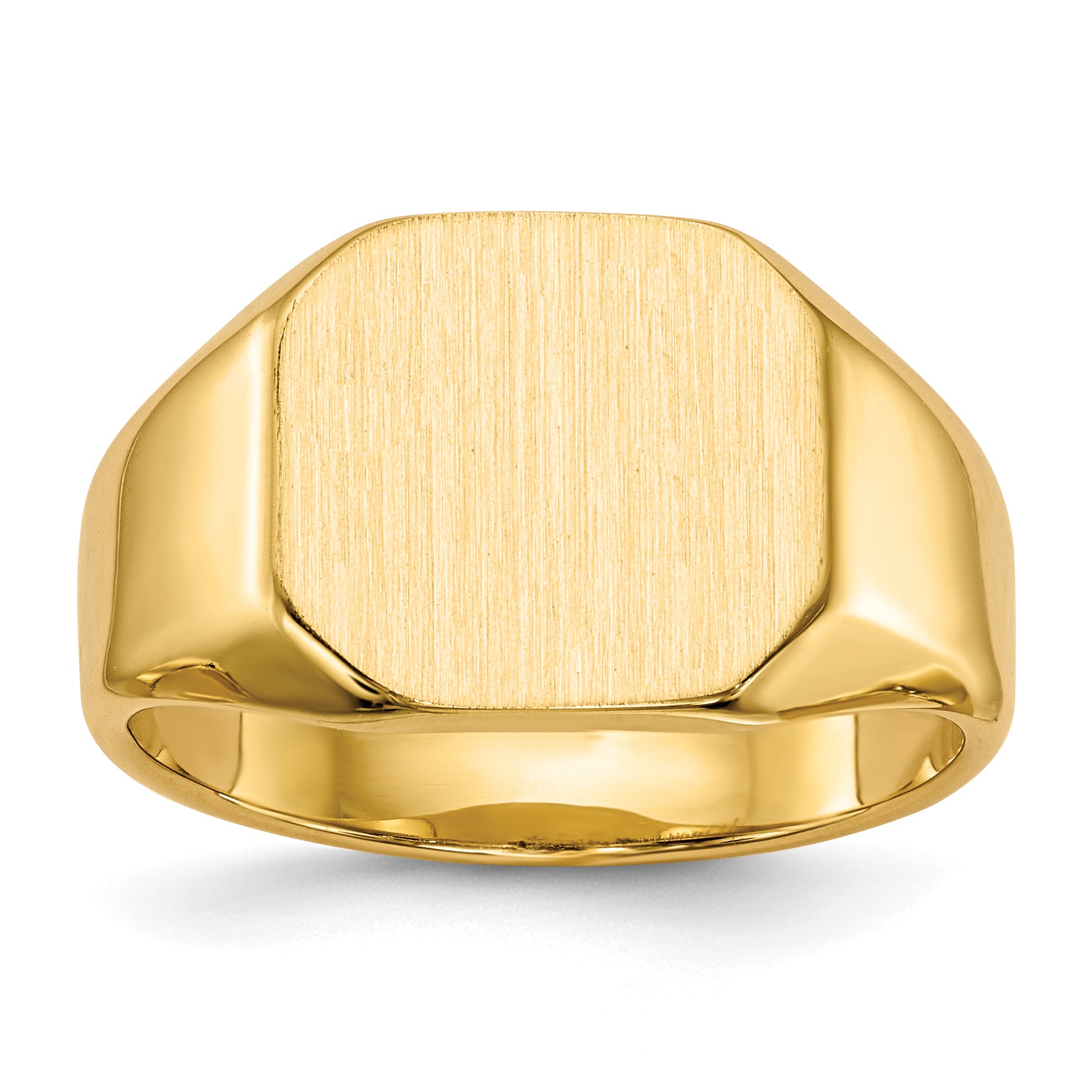 14k 12.5x11.0mm Closed Back Signet Ring Main image