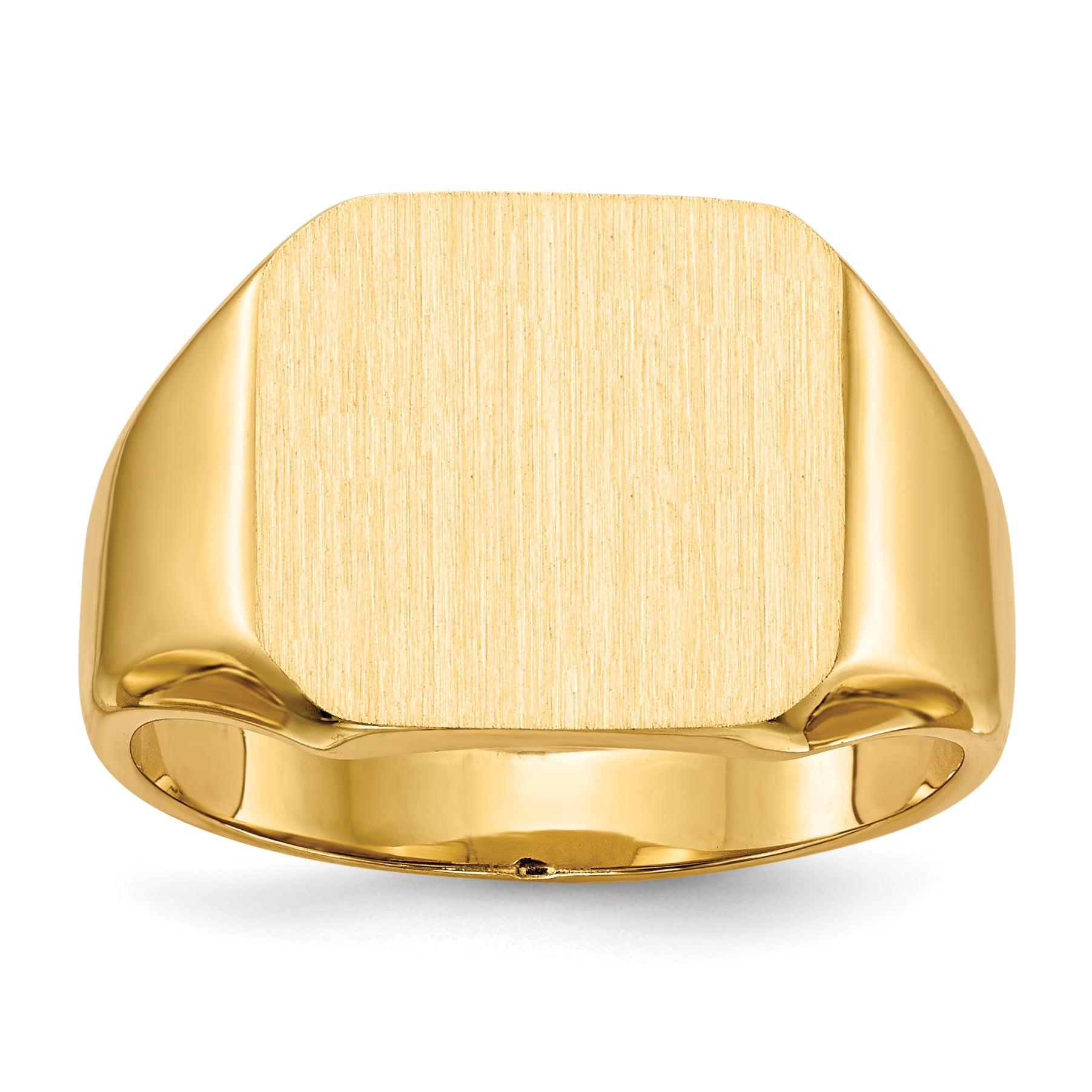 14k 12.0mm x12.0mm Closed Back Men's Signet Ring Main image