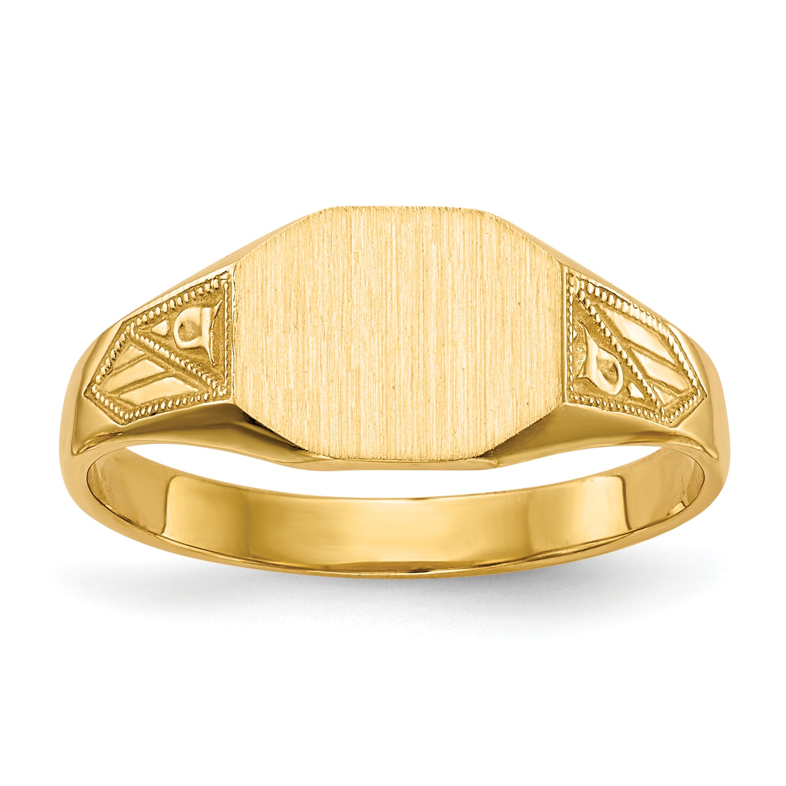 14k 7.0x8.5mm Closed Back Signet Ring Main image