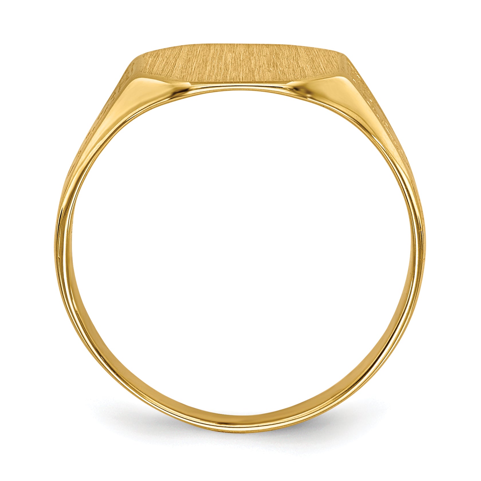 14k 9.0x11.0mm Closed Back Signet Ring Secondary image