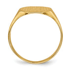 14k 9.0x11.0mm Closed Back Signet Ring