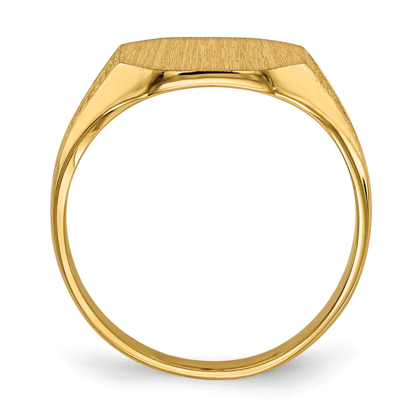 14k 9.0x11.0mm Closed Back Signet Ring Secondary image